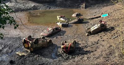 Rusting cars from 1980s found dumped in dam at Paisley beauty spot