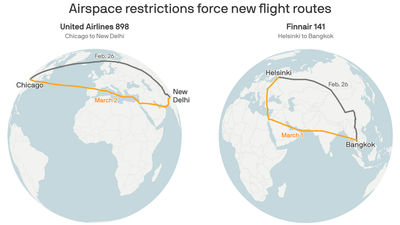 How Russia's invasion of Ukraine is changing air travel