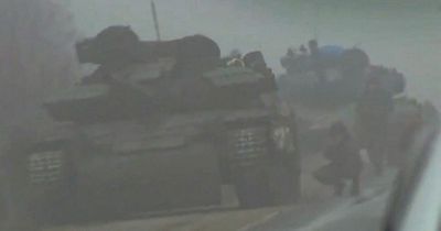 ITV crew 'stare down the barrel of Russian tank' as they try to flee encircled city