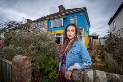 Couple paint their house the colours of the Ukraine flag to show support during the war