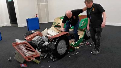 Life-Size Lego Jeep Looks Amazing Right Up Until It Gets Destroyed