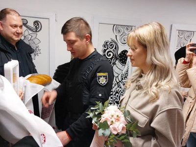 Ukrainian couple get married in bomb shelter as Russian war rages outside