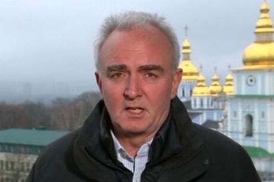 Watch: ITV journalist interrupted by explosions during report from Kyiv