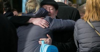 Maia Dunphy joined by ex Johnny Vegas as she pays tribute to 'brilliant' mum Helen at funeral