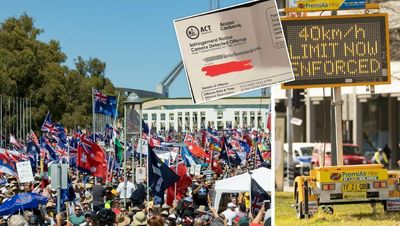 Uh oh, looks like lots of protesters missed the 40km/h limit signs