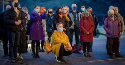 Sarah Everard crowd gathers outside Scottish Parliament for memorial protest marking murder anniversary