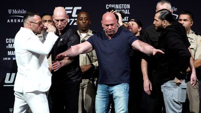 UFC 272 video: Colby Covington, Jorge Masvidal kept far apart by Dana White at faceoff