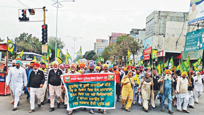BKU protest in Bathinda against Russia’s ‘attack on humanity’