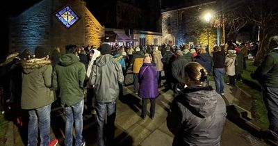 Candlelit vigil held in Falkirk in support of people in Ukraine