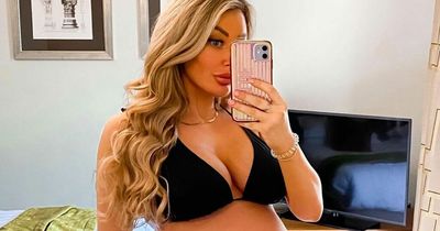 Love Island's Chloe Crowhurst shows off full-term baby bump as her due date looms