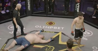 Twenty-seven-stone MMA fighter flattened by nine-stone rival in mismatch bout