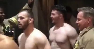 'He nearly had a panic attack' — Video emerges as England stars forced to strip after being stuck in 'sauna-like' lift for 90 minutes