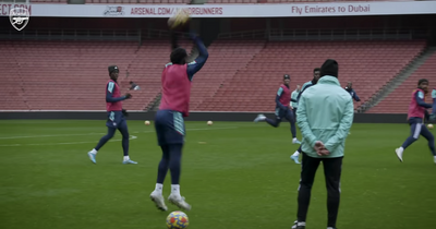 Arsenal fans can't believe what Bukayo Saka did in training ahead of Watford trip