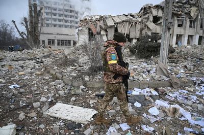 Ukraine war in pictures: Destruction and loss as Russian invasion enters ninth deadly day