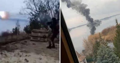 Ukrainian troops blast Russian attack helicopter out of the sky in battle for Kyiv