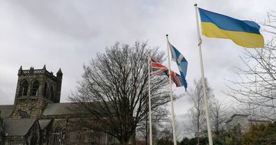 Ukrainian flags raised across Renfrewshire as council calls for Russia to cease attacks