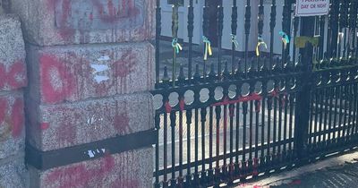 RTE Liveline listeners shocked as priest douses Russian Embassy gates in paint live on air