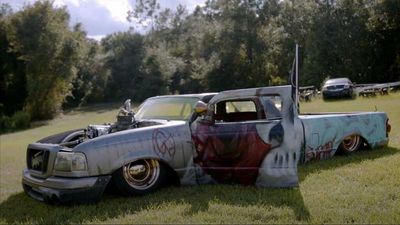 Low-Riding Chop-Topped Ford Ranger Rat Rod Measures 37.5 Inches Tall