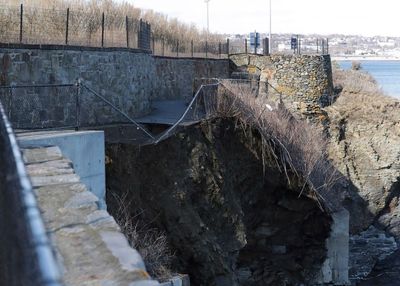 Rhode Island's famous Cliff Walk continues crumble into sea