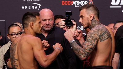 UFC 272 ceremonial weigh-in faceoffs highlights and photo gallery