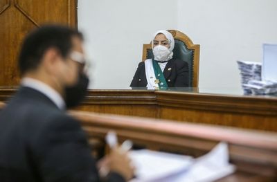 Woman sits on key court in Egypt first