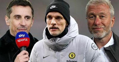 Gary Neville praises Thomas Tuchel after response to Chelsea fans' Roman Abramovich chants