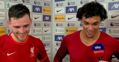 Andy Robertson teases Trent Alexander-Arnold as Liverpool star hits impressive milestone