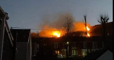 Large fire rips through hillside close to homes in Maesteg