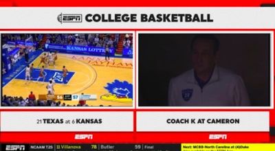 College hoops fans crushed ESPN for its coverage of Mike Krzyzewski’s pregame ceremony