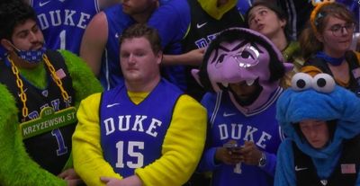 Sad Duke fans quickly became a meme after the Blue Devils’ loss in Coach K’s last home game