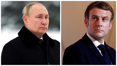 Live updates: Macron talks to Putin, Russians destroy airport, second evacuation Mariupol stalled