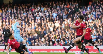 'Restart the match!' - Manchester United fans furious as De Bruyne gives Man City early derby lead