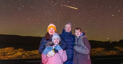 Shooting star captured in one in a million family photo in Northumberland