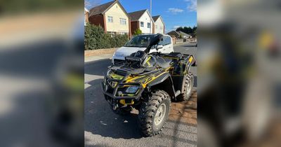 Man rushed to hospital with serious injury after quad bike and BMW crash