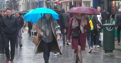 Met Eireann Ireland forecast a very wet, windy, rainy and cold week