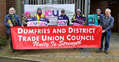 Moral support for staff striking at University of Glasgow's Dumfries campus