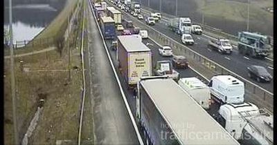 Traffic queuing for 'ten miles' on motorway near Greater Manchester