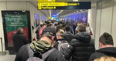 'Utter shambles': Manchester Airport passengers stuck in 'ridiculous' two-hour queues and almost miss flights