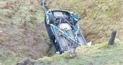 Car flipped like 'tumble dryer' as driver left trapped for 12 hours