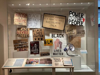 Black Lives Matter placards go on display in Welsh heritage museum