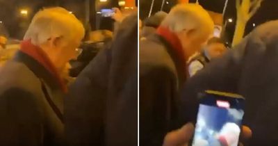 Sir Alex Ferguson harassed by Man City fan outside the Etihad after Man Utd defeat