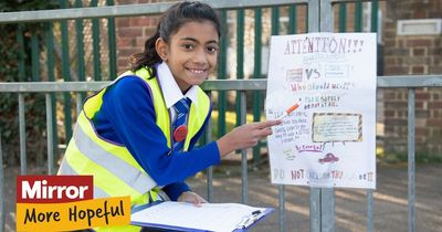 Nine-year-old hailed 'hero' after hitting back at bad parking outside her school