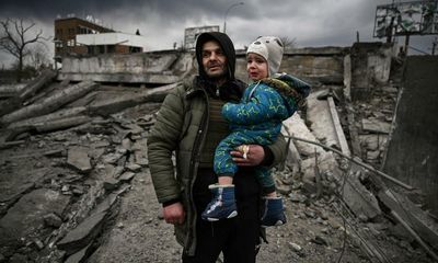Shells rain down on Ukraine’s cities despite ‘cynical’ offer of safe passage