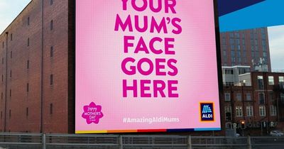 Bemused Aldi shoppers react to 'horrific' Mother's Day billboard promotion