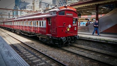 Heritage red rattler train welcomes back Melbourne passengers for the first time in 18-years