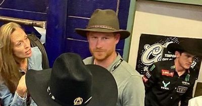 Prince Harry is spotted wearing a cowboy hat on solo visit to famous Texas rodeo