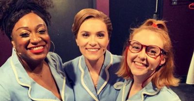 Chelsea Halfpenny arrives Newcastle to perform in Waitress as granddad remains in hospital