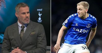 Jamie Carragher says Donny van de Beek is already part of "frightening" Everton problem