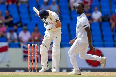 England suffer familiar collapse as Kemar Roach leads West Indies onslaught