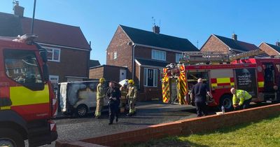 Rapid response from firefighters after three-car blaze breaks out on Sunderland street